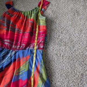 GUC Long Tall Sally lined chiffon type dress, 12 (tall)